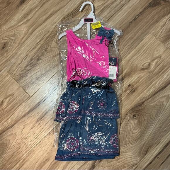 NWT Sweet & Soft Paris Pink & Denim Dress & Bloomer Set 24 Months - Picture 16 of 16